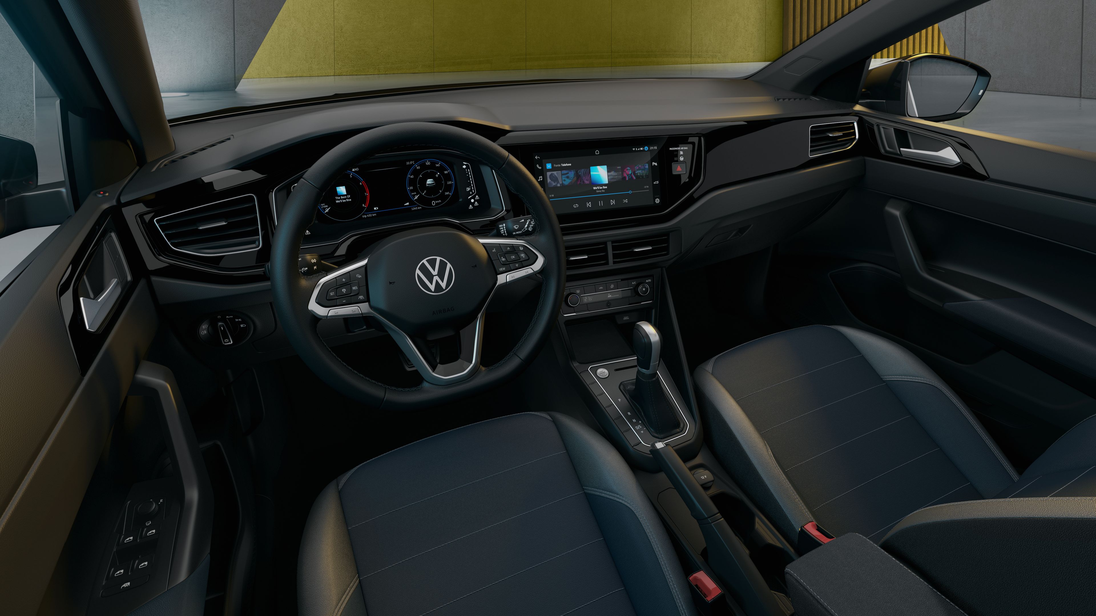 vw volkswagen golf 8 gelb frau jacke